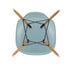 Cadeira Eames em Plástico DSW / Base maple